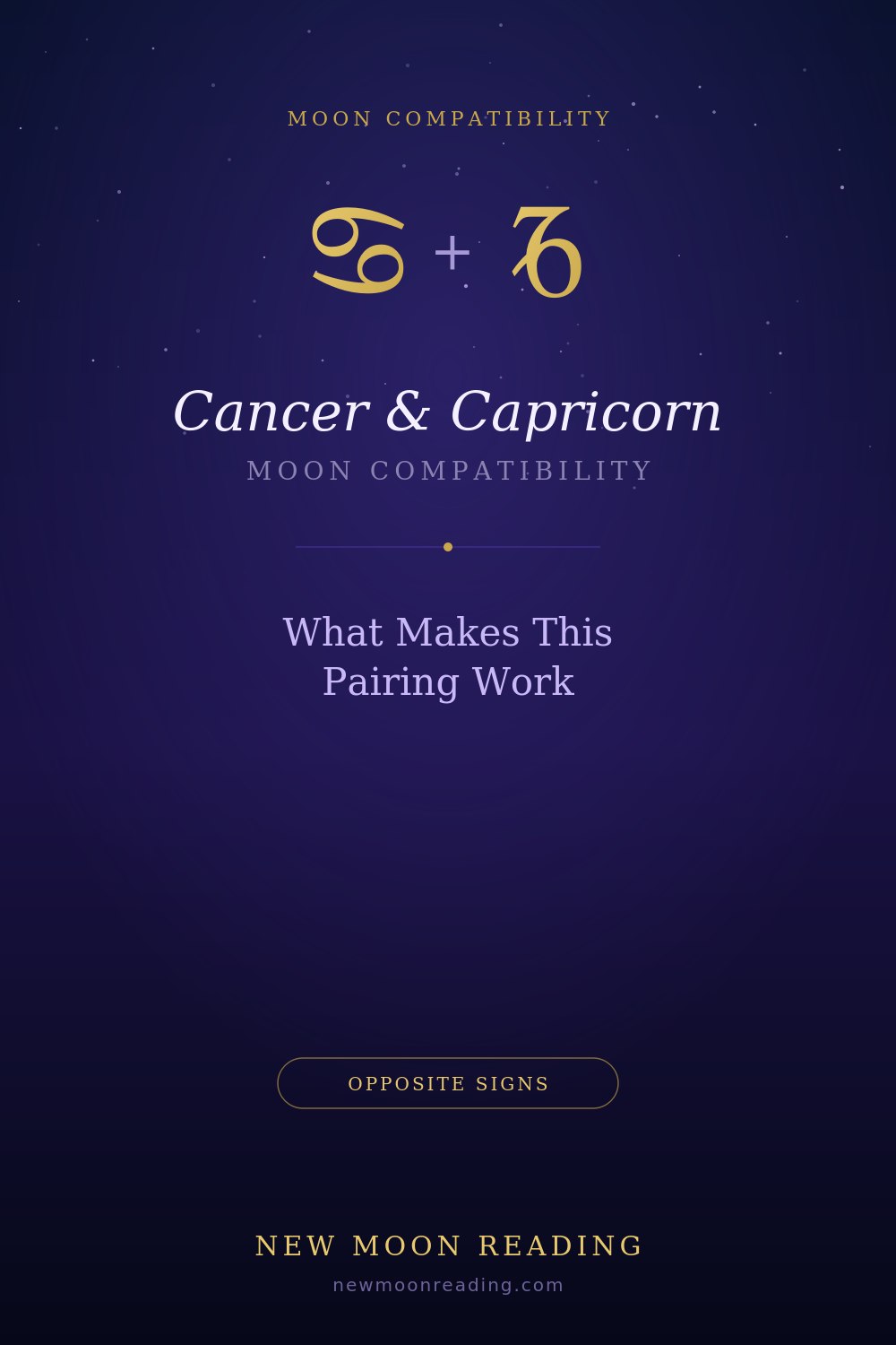 Cancer moon and Capricorn moon compatibility