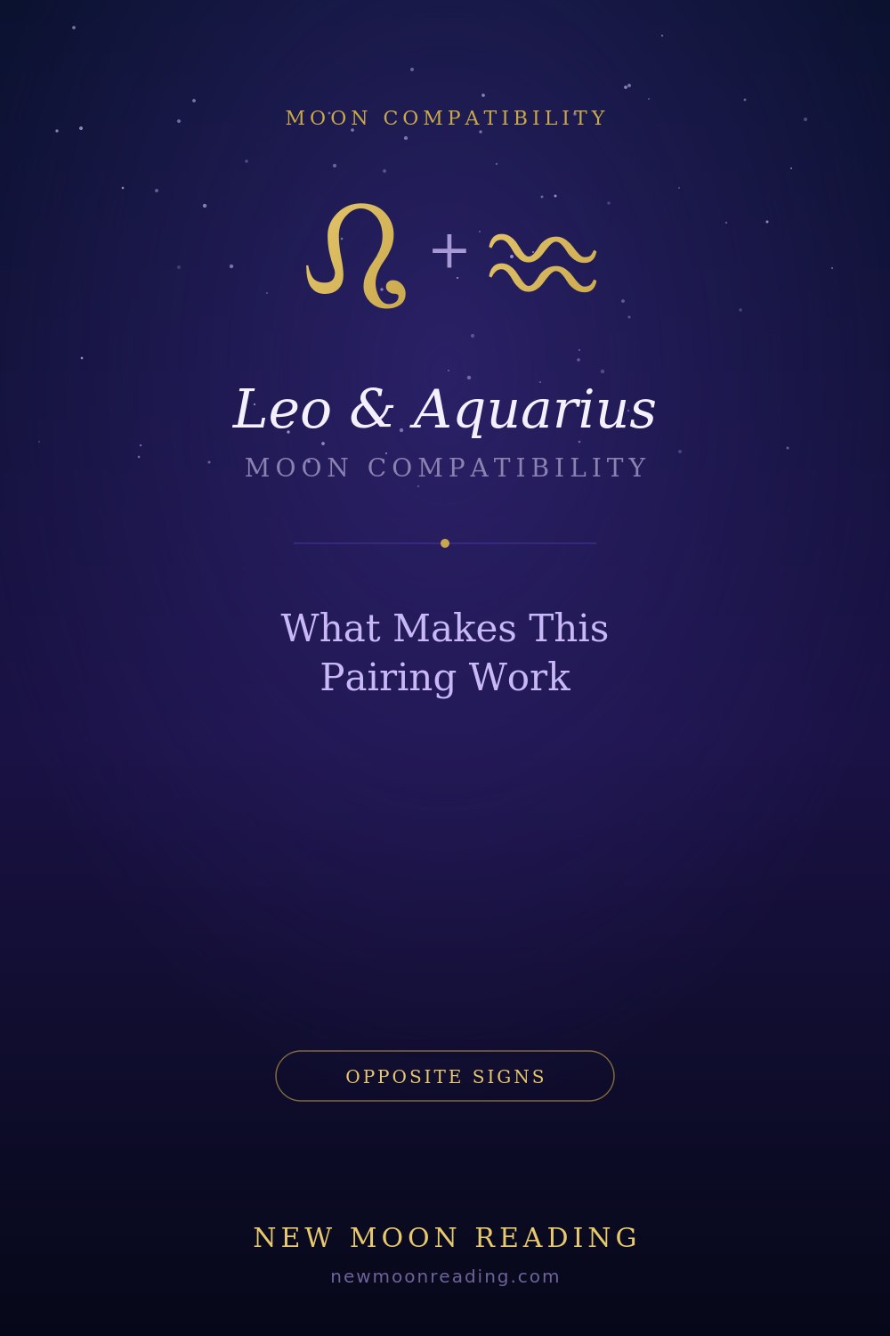 Leo moon and Aquarius moon compatibility