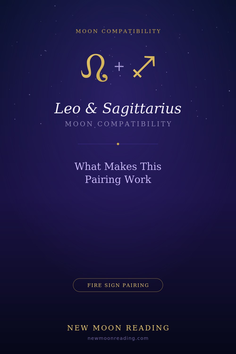 Leo moon and Sagittarius moon compatibility