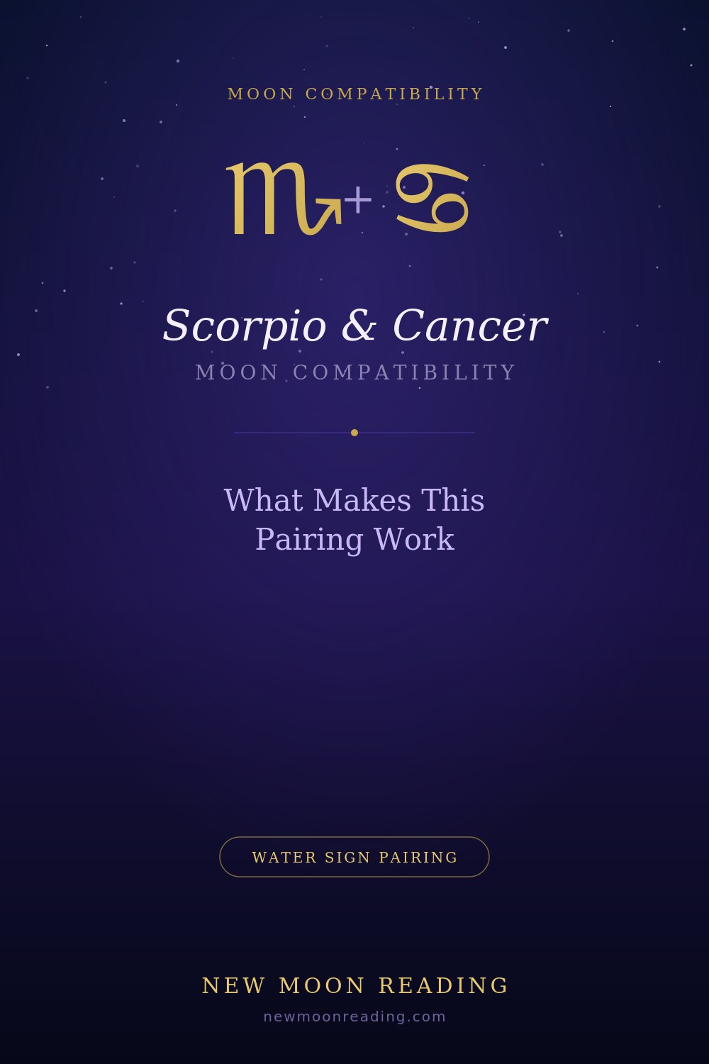 Scorpio moon and Cancer moon compatibility