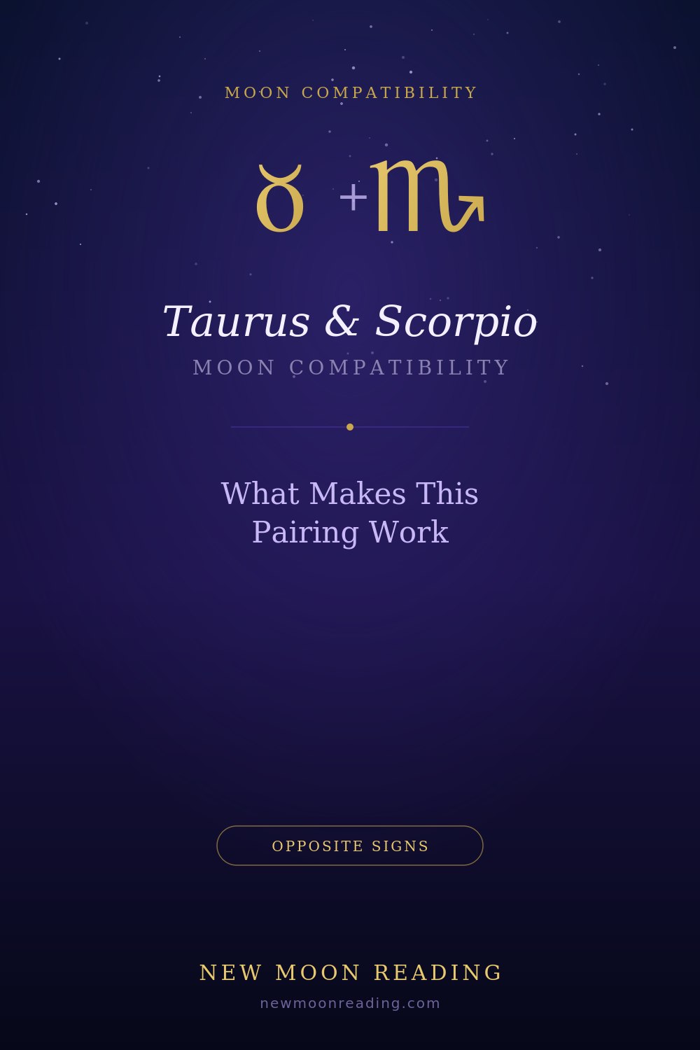 Taurus moon and Scorpio moon compatibility