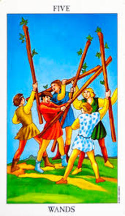 five of wands love
